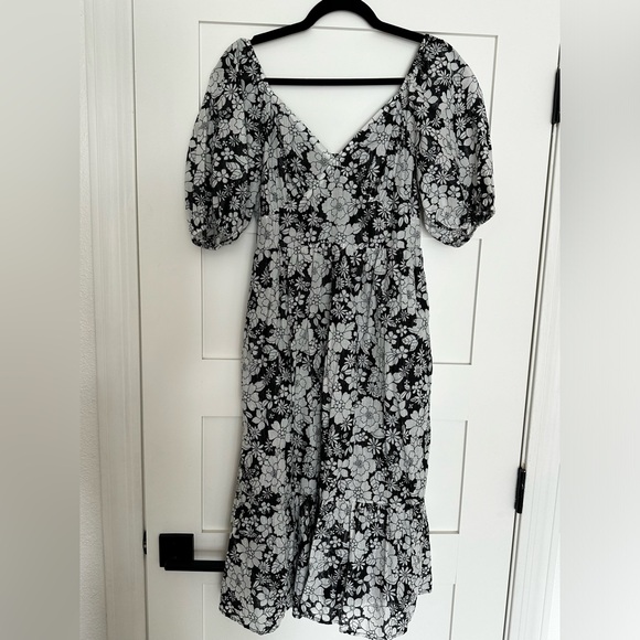 GAP puff sleeve midi dress - Picture 2 of 6